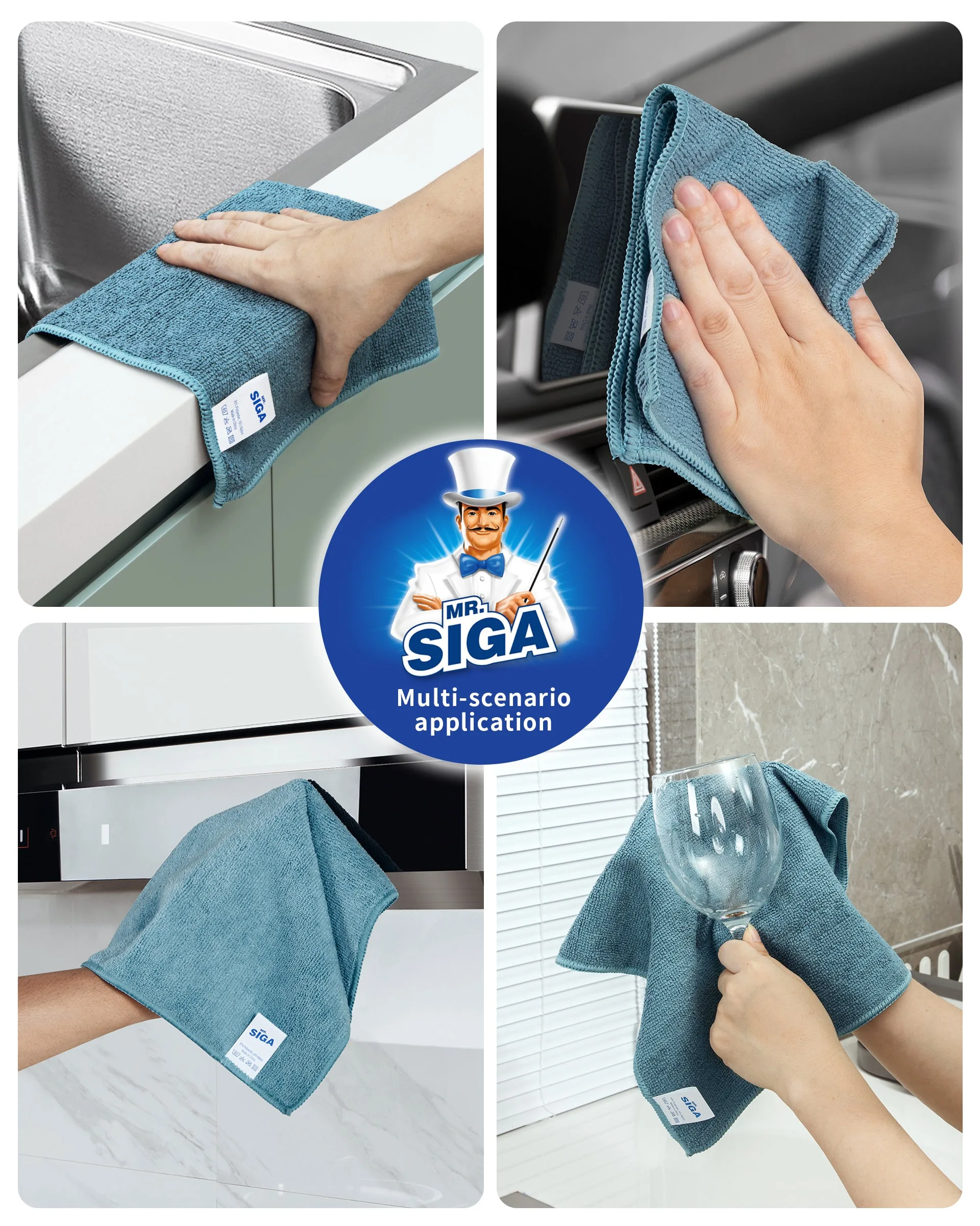 MR.SIGA Microfiber Cleaning Cloth 12-Pack image 2