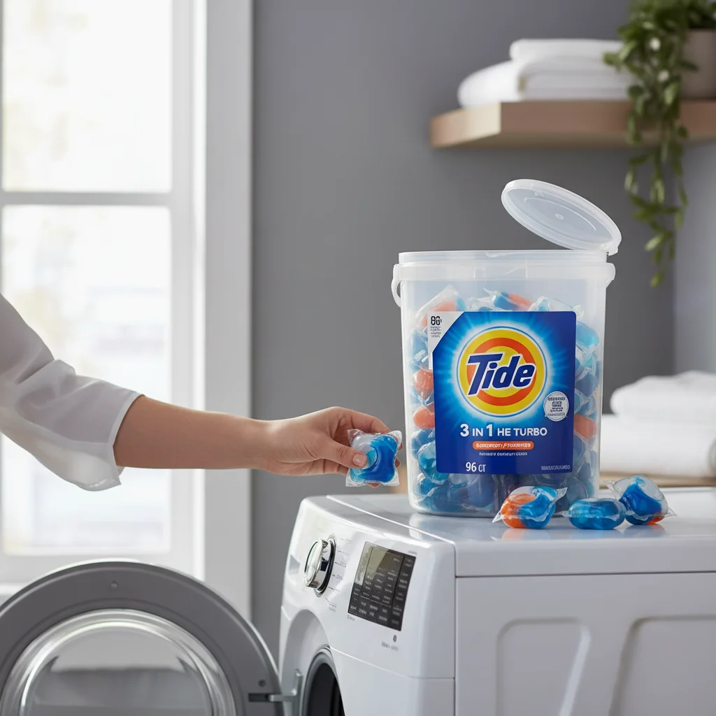 Tide Pods 3-in-1 HE Turbo Laundry Detergent Pacs 96ct image 2